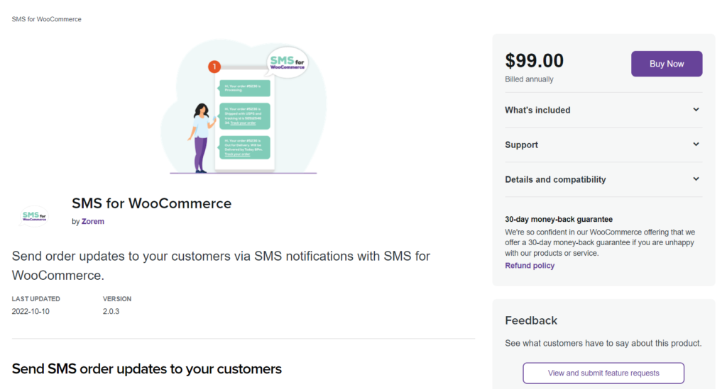 SMS untuk plugin WooCommerce