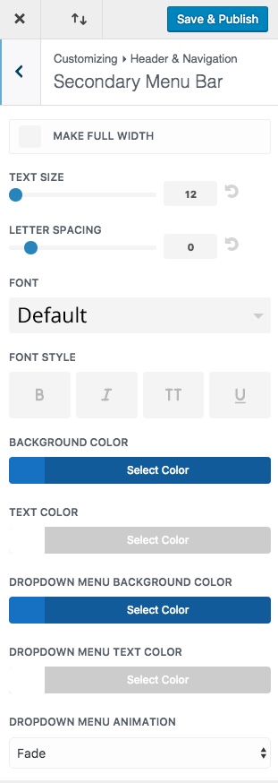 Divi 主题定制器