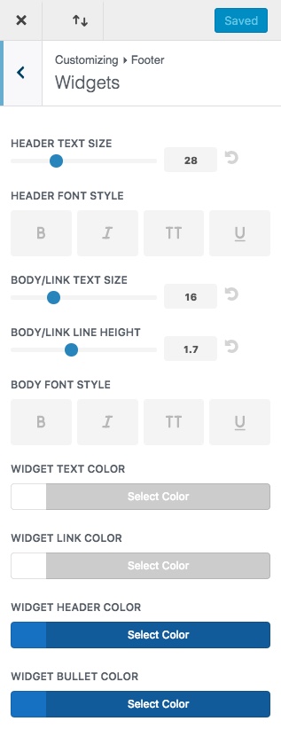 Divi 主题定制器