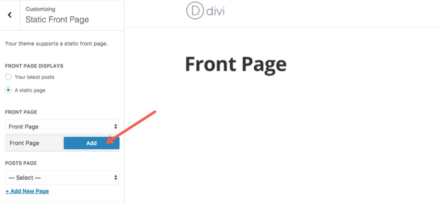 Divi 主题定制器