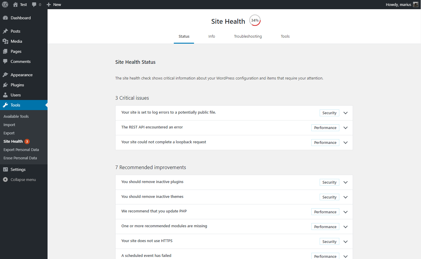 ปลั๊กอิน pda-health-check-