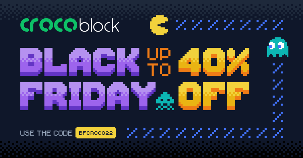 banner de vendas crocoblock bfcm