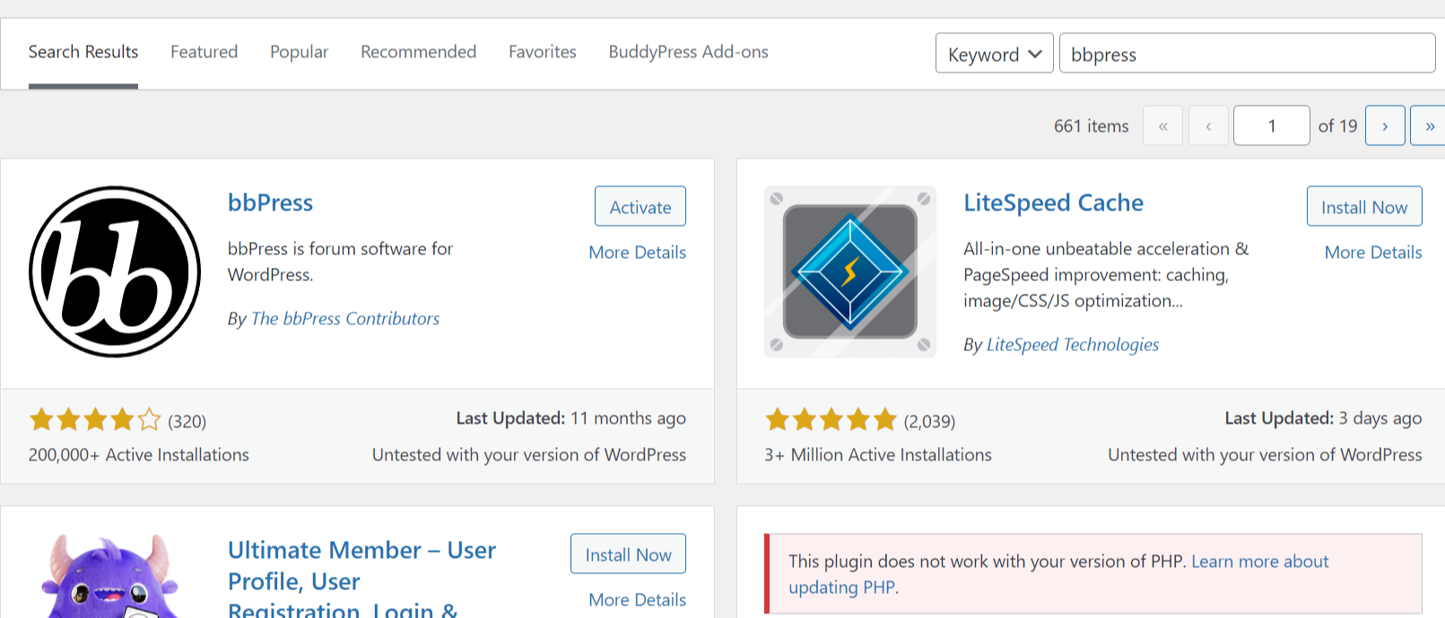 Adicionar plug-in bbpress