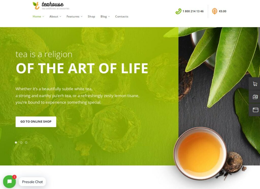Teehaus | WordPress-Thema für Teegeschäft und Café