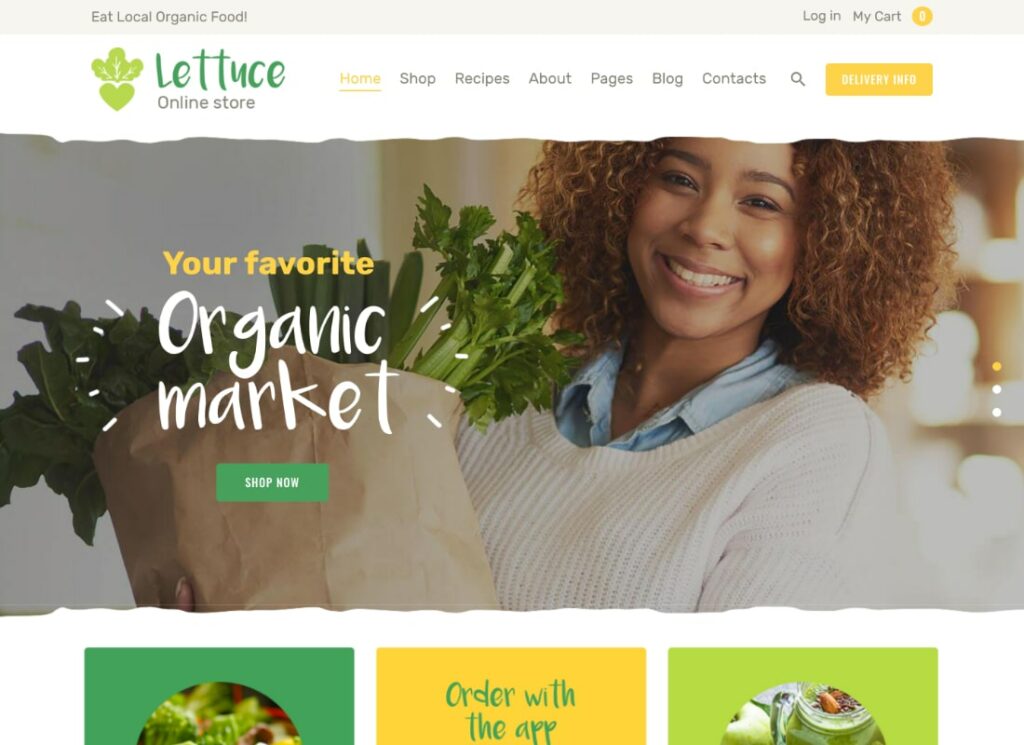 Kopfsalat | WordPress-Theme für Bio-Lebensmittel und Öko-Online-Shop-Produkte