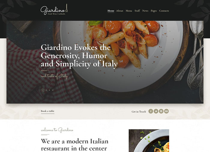 Garten | Ein italienisches Restaurant- und Café-WordPress-Thema