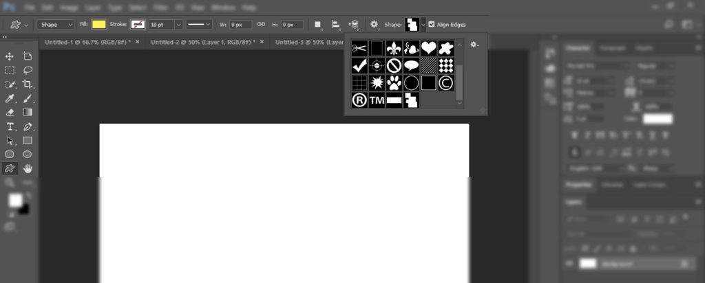 photoshop 技巧保存自定义形状
