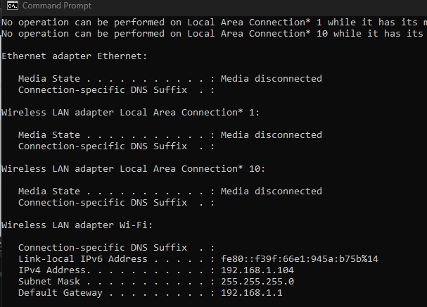 ipconfig / تجديد