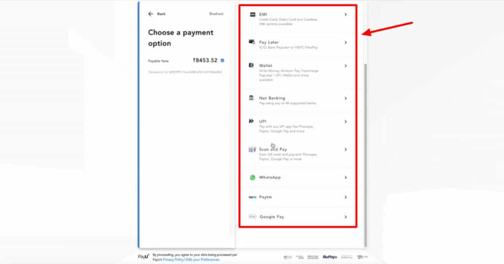 Добавление платежных данных на Bluehost