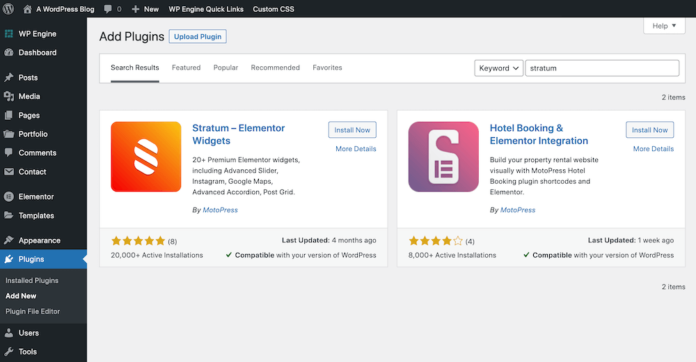 Installa il componente aggiuntivo Stratum