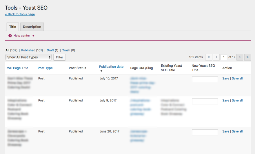 批量编辑帖子 SEO