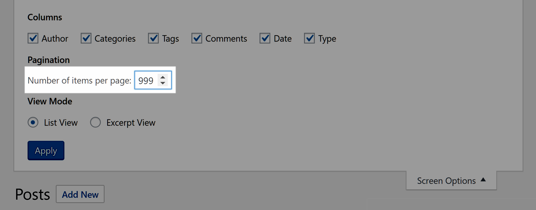 显示设置的项目