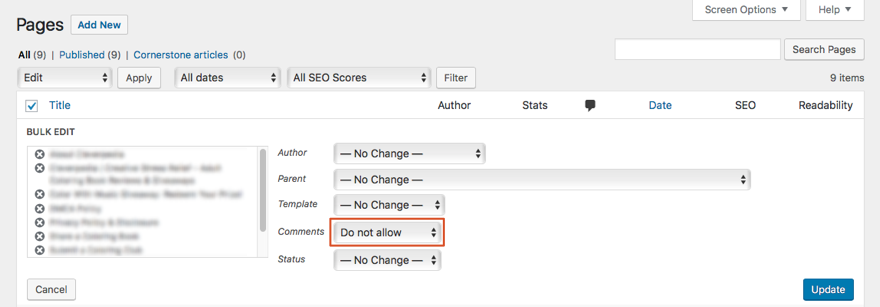 批量编辑评论状态