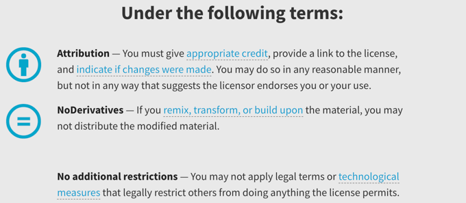 Unele licențe Creative Commons necesită atribuire
