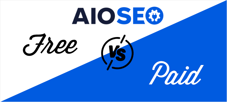 多合一 SEO 免费版与专业版 - IsItWP - 免费 WordPress 主题检测器 All in One SEO Free vs Pro