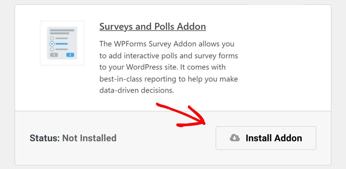 install surveys and polls addon