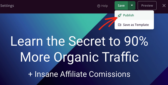 publierlandingpage1 - SeedProd Publish your landing page