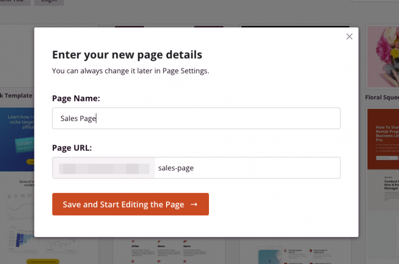 landingpagename1 - SeedProd Enter your landing page name
