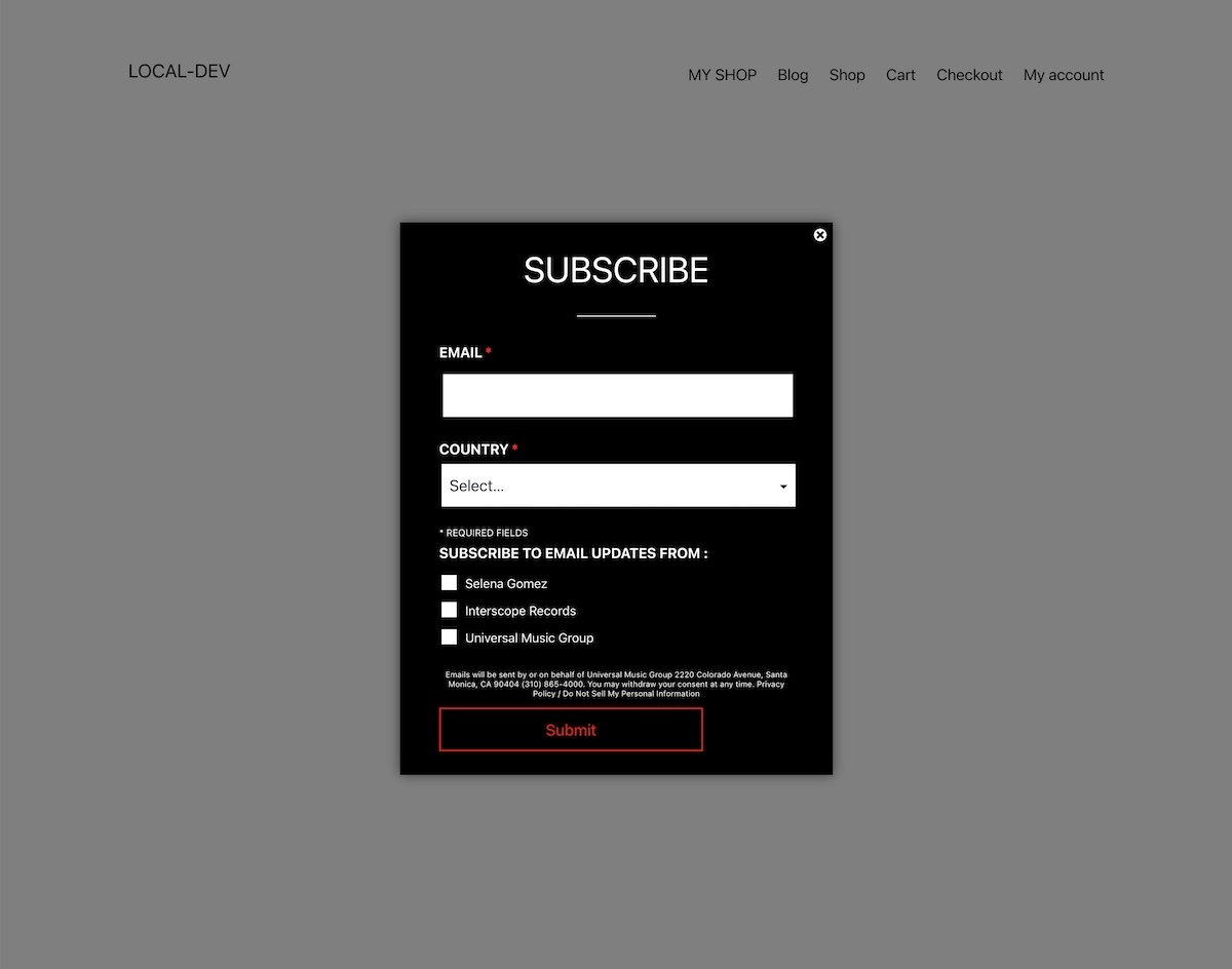 Pratinjau popup dibuat