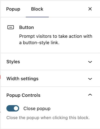 Tutup popup pada klik tombol