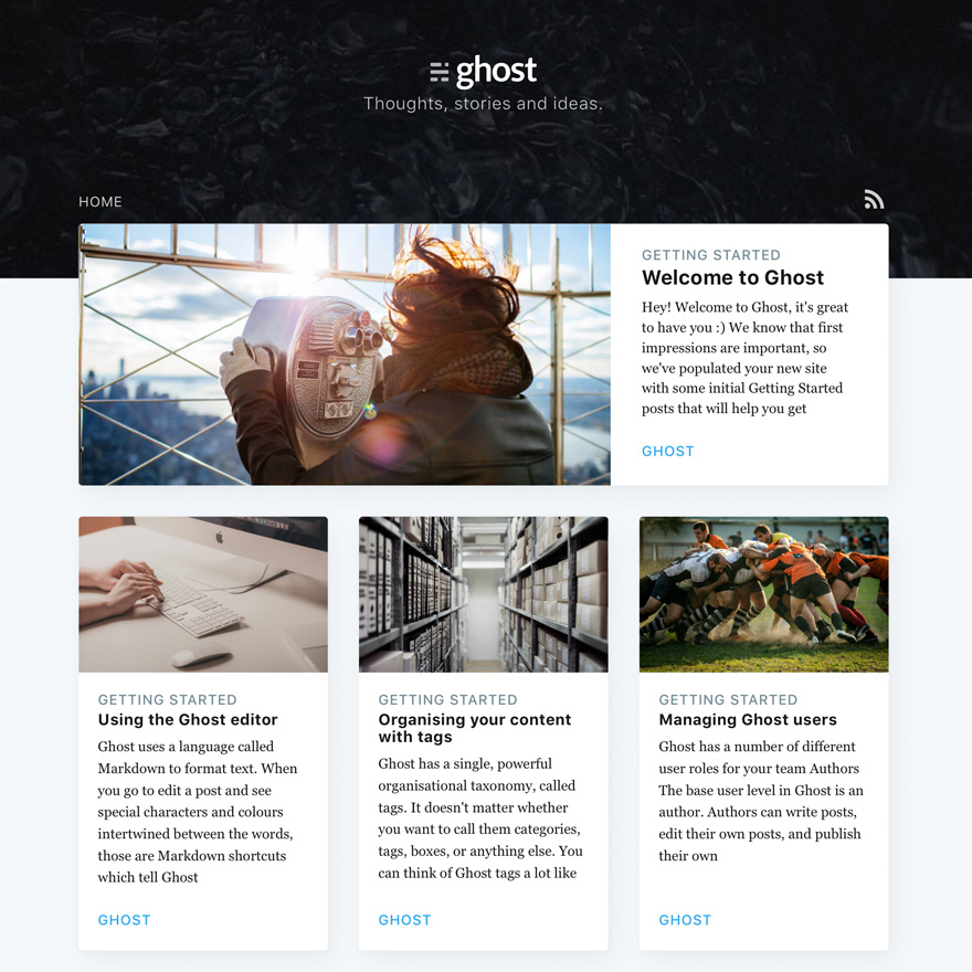 004 — Platforma publikowania i blogowania Ghost 1.0