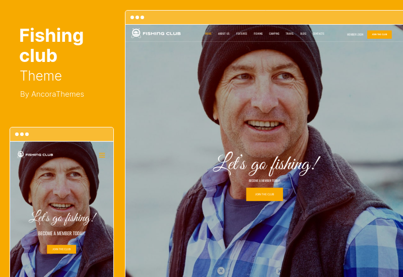 Tema del club di pesca - Tema WordPress per hobby del club di pesca e caccia