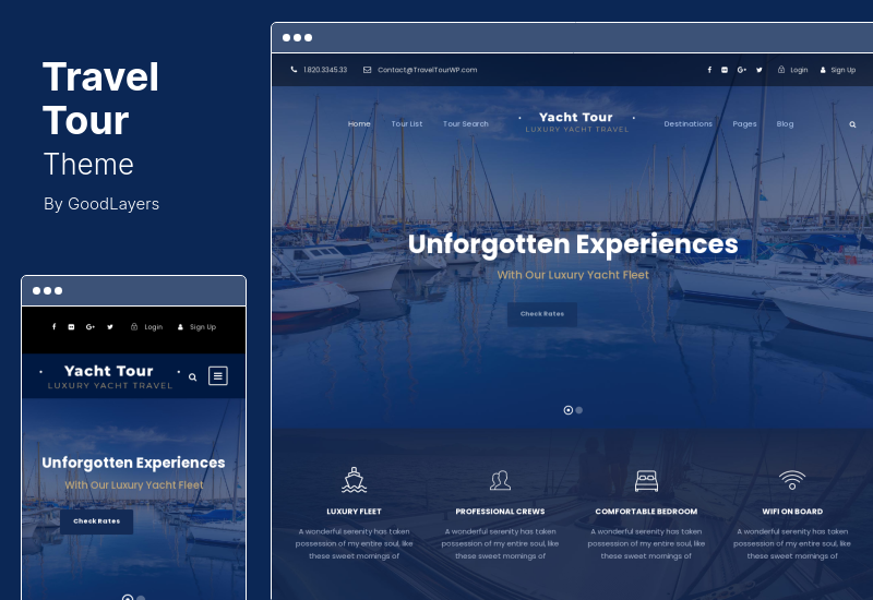 Tema TravelTour - Tema WordPress per la prenotazione di viaggi e tour