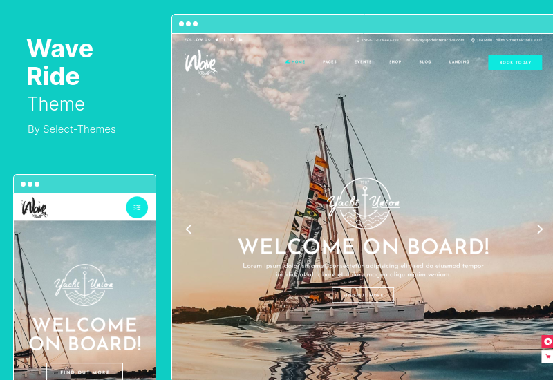 Tema WaveRide - Tema WordPress per surf e sport acquatici