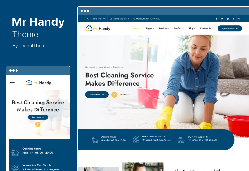 موضوع MrHandy - سمة WordPress لخدمات العامل الماهر