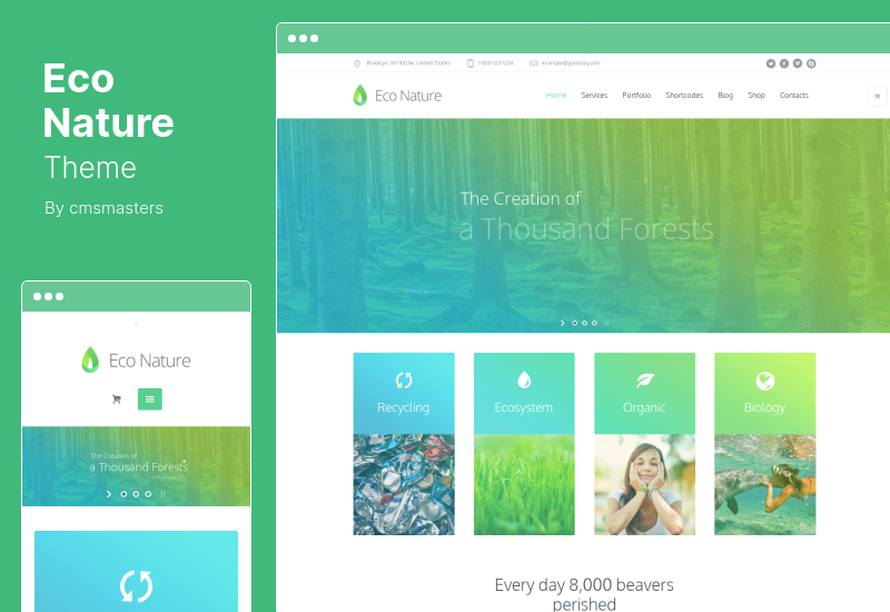 Tema Eco Nature - Tema WordPress Ambiente ed ecologia
