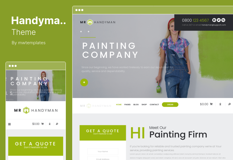 Handyman Theme - ธีม WordPress ซ่อมแซมและปรับปรุงบ้าน