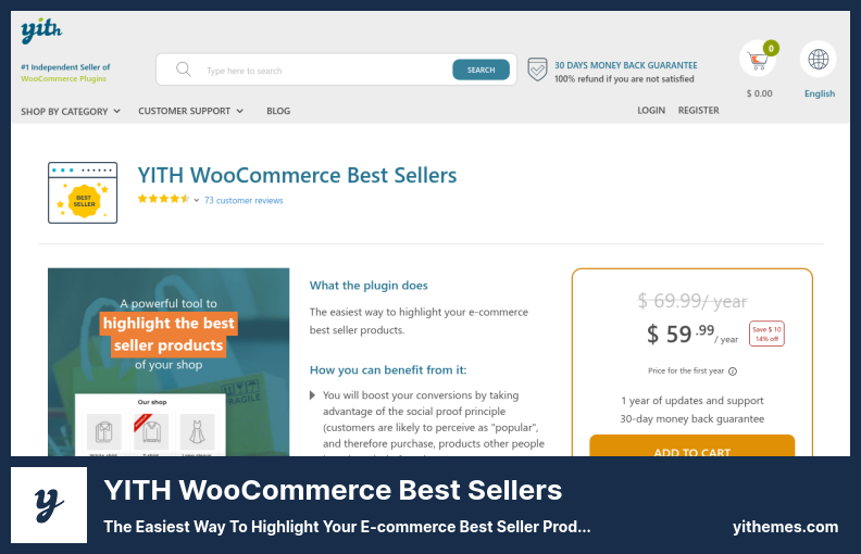 YITH WooCommerce Best Sellers 插件 - 突出电子商务畅销产品的最简单方法