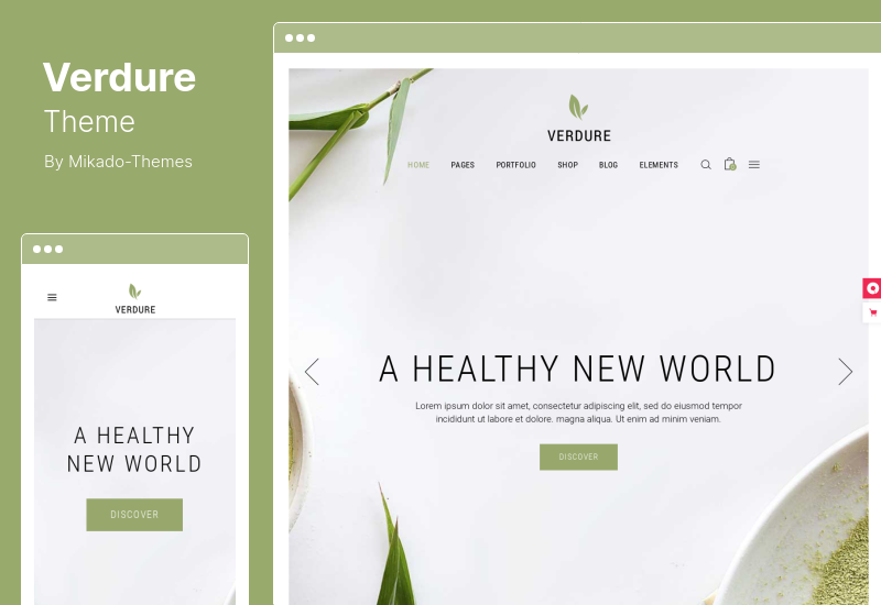 Verdure Theme - 有机茶店 WordPress 主题
