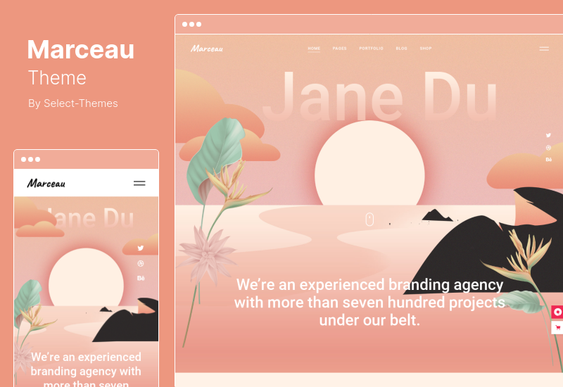 Marceau Theme — креативная тема WordPress для портфолио