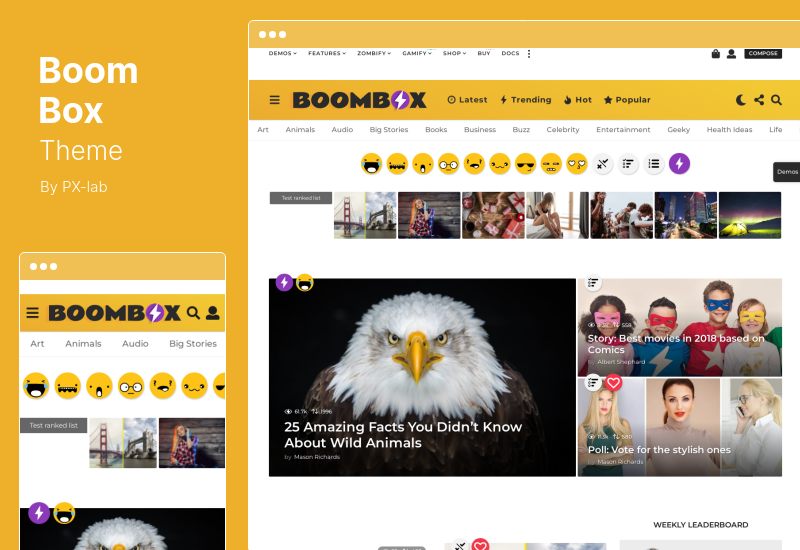 BoomBox Theme - Тема WordPress для вирусных журналов