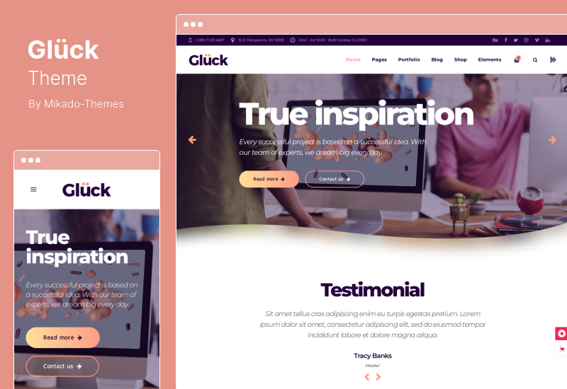 Gluck Theme - Тема WordPress для цифрового агентства