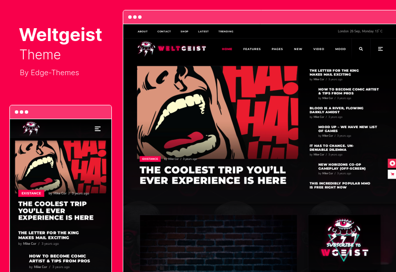 Weltgeist Theme - Тема WordPress для вирусных журналов