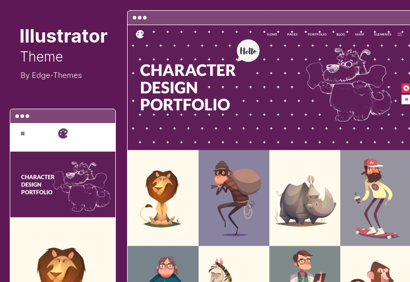 Illustrator Theme — тема WordPress для иллюстраций и портфолио художников