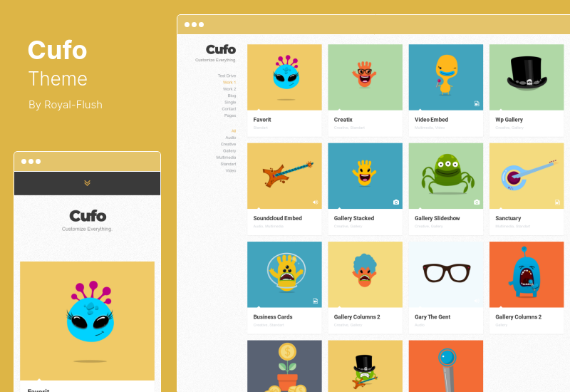 Cufo Theme — адаптивная тема WordPress для портфолио