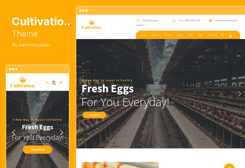 Cultivation Theme - Тема WordPress для органического сельского хозяйства
