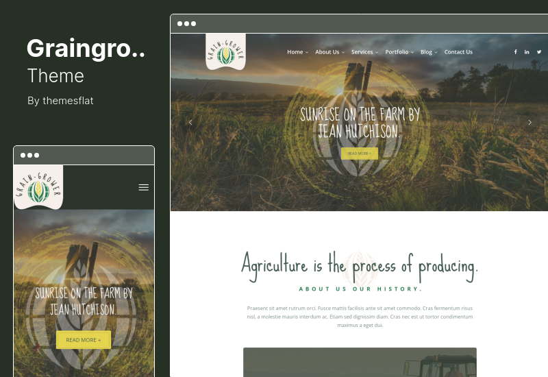 Graingrower Theme - Тема WordPress для сельского хозяйства
