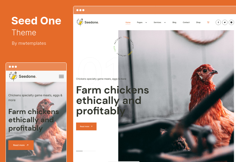 SeedOne Theme - Тема WordPress для сельского хозяйства