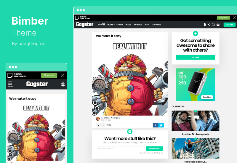 Thème Bimber - Thème WordPress du magazine viral