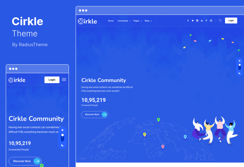 Thème Cirkle - Thème WordPress pour réseaux sociaux