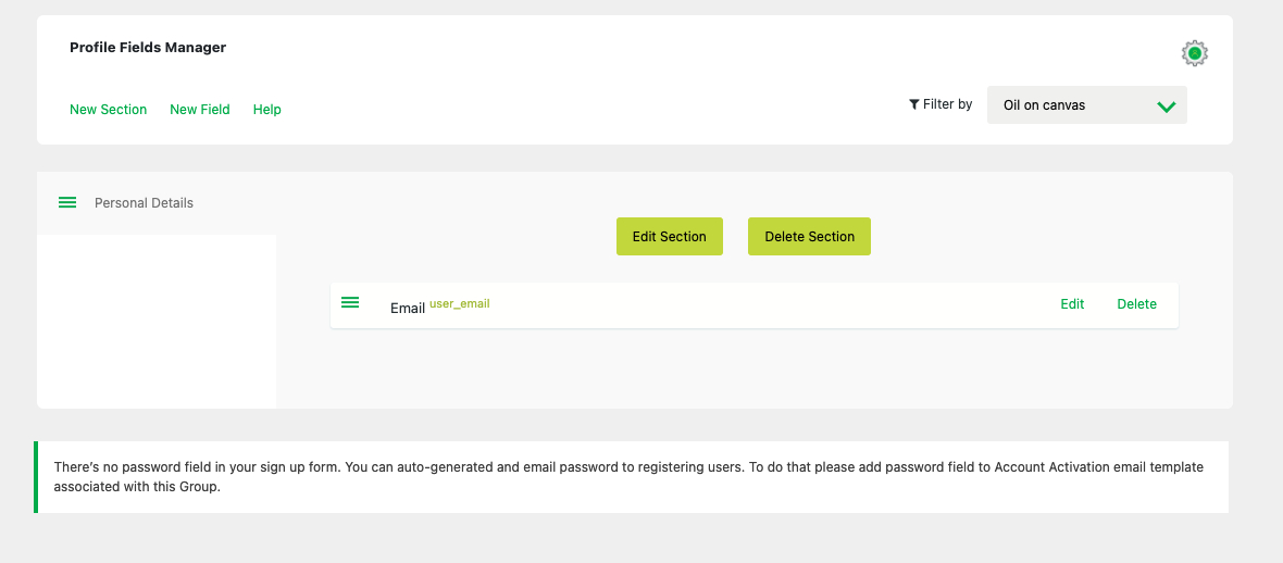 Gestionnaire de champs de plugin de profils utilisateur WordPress