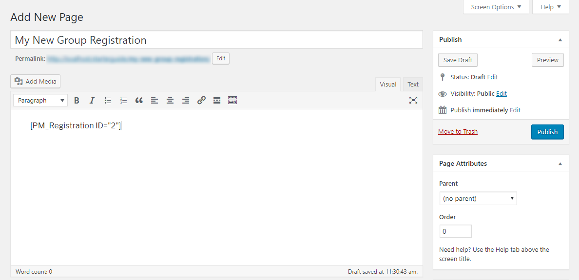 Enregistrement de l'utilisateur du plugin de profils utilisateur WordPress