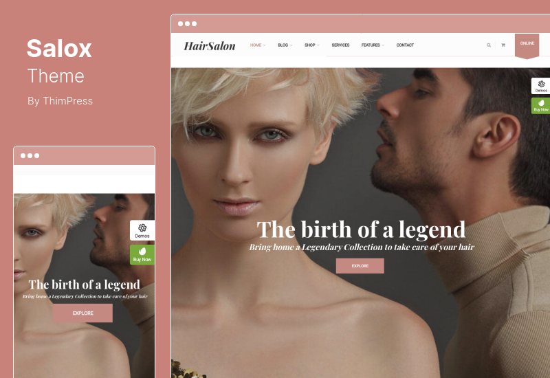 Salox-Thema - WordPress-Theme für Friseursalons