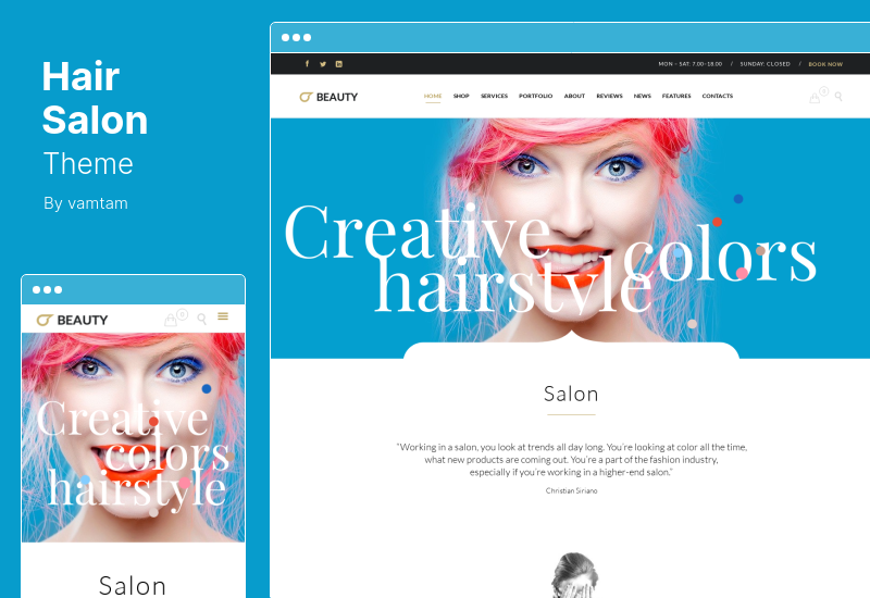 Friseursalon-Thema - Friseur-WordPress-Thema