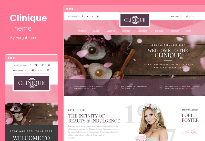 Clinique-Theme – WordPress-Theme für Wellness-Luxus-Spa-Resorts