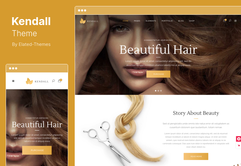 Kendall Theme – WordPress-Thema für Spa, Friseur- und Schönheitssalon
